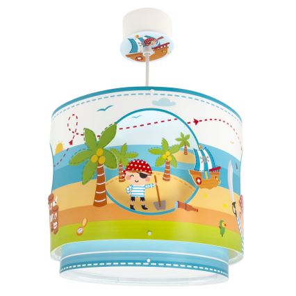 Dalber 60652 - Lámpara colgante infantil PIRATA ISLAND 1xE27/15W/230V