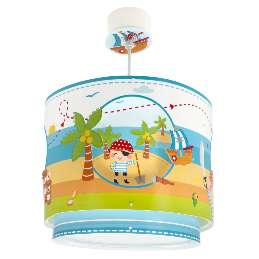 Dalber 60652 - Lámpara colgante infantil PIRATA ISLAND 1xE27/15W/230V