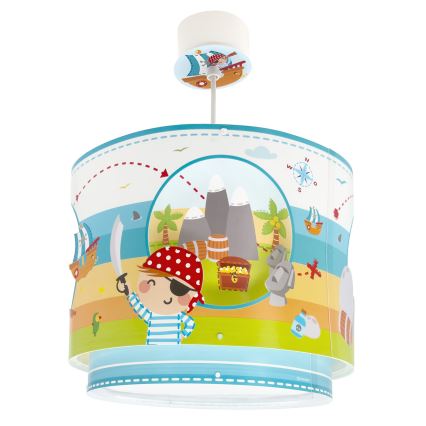 Dalber 60652 - Lámpara colgante infantil PIRATA ISLAND 1xE27/15W/230V