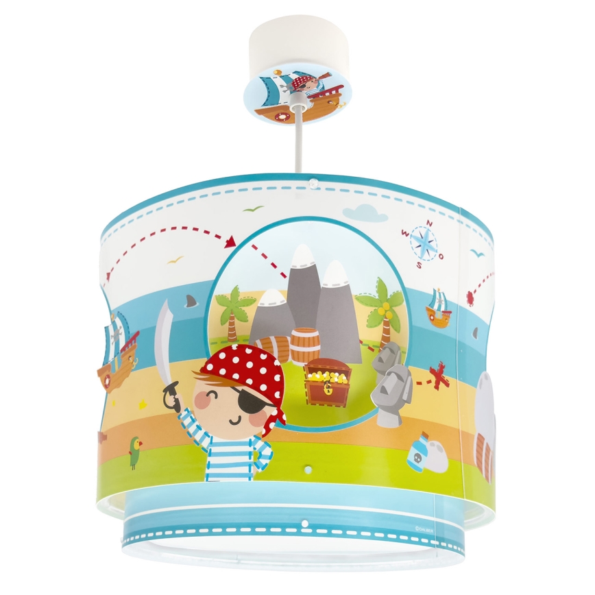 Dalber 60652 - Lámpara colgante infantil PIRATA ISLAND 1xE27/15W/230V