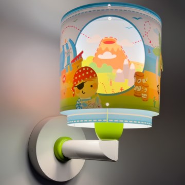 Dalber 60659 - Aplique de pared infantil PIRATE ISLAND 1xE27/15W/230V