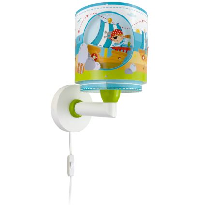 Dalber 60659 - Aplique de pared infantil PIRATE ISLAND 1xE27/15W/230V