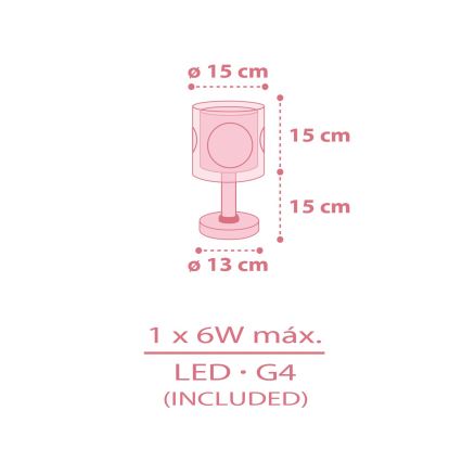 Dalber 60911 - Lámpara LED infantil PRINCESS DANCE 1xG4/4W/230V rosa
