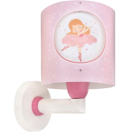 Dalber 60919 - Aplique de pared infantil PRINCESS DANCE 1xE27/15W/230V rosa