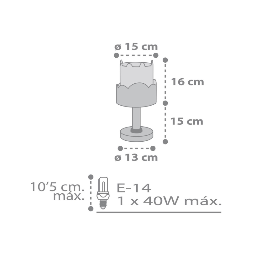 Dalber 61151H - Lámpara infantil BUNNY 1xE14/40W/230V verde