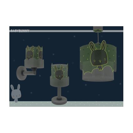 Dalber 61151H - Lámpara infantil BUNNY 1xE14/40W/230V verde