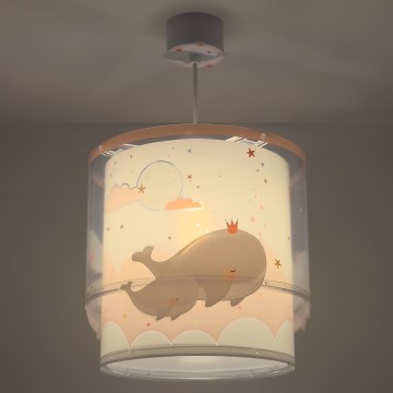 Dalber 61172S - Lámpara colgante infantil WHALE DREAMS 1xE27/15W/230V rosa