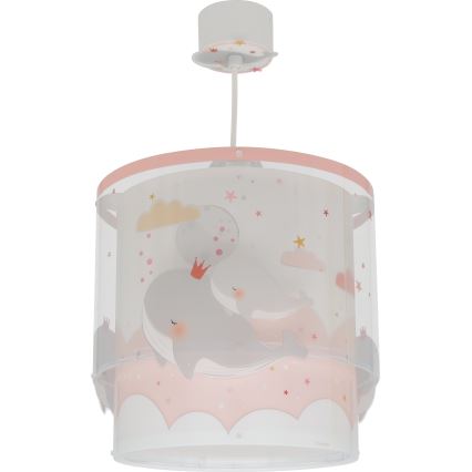 Dalber 61172S - Lámpara colgante infantil WHALE DREAMS 1xE27/15W/230V rosa