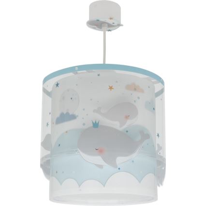 Dalber 61172T - Lámpara colgante infantil WHALE DREAMS 1xE27/15W/230V azul