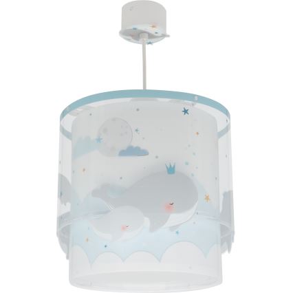 Dalber 61172T - Lámpara colgante infantil WHALE DREAMS 1xE27/15W/230V azul