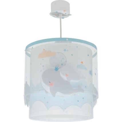 Dalber 61172T - Lámpara colgante infantil WHALE DREAMS 1xE27/15W/230V azul