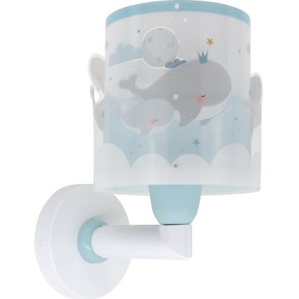 Dalber 61179T - Aplique infantil WHALE DREAMS 1xE27/15W/230V azul