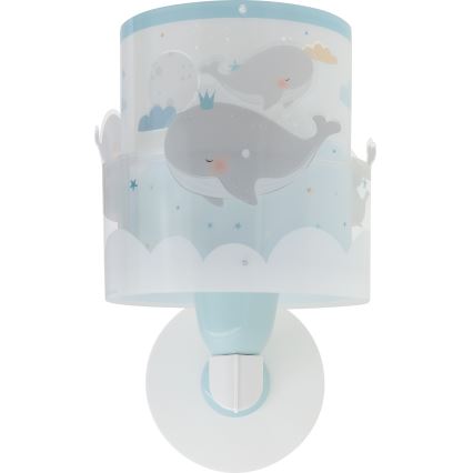 Dalber 61179T - Aplique infantil WHALE DREAMS 1xE27/15W/230V azul