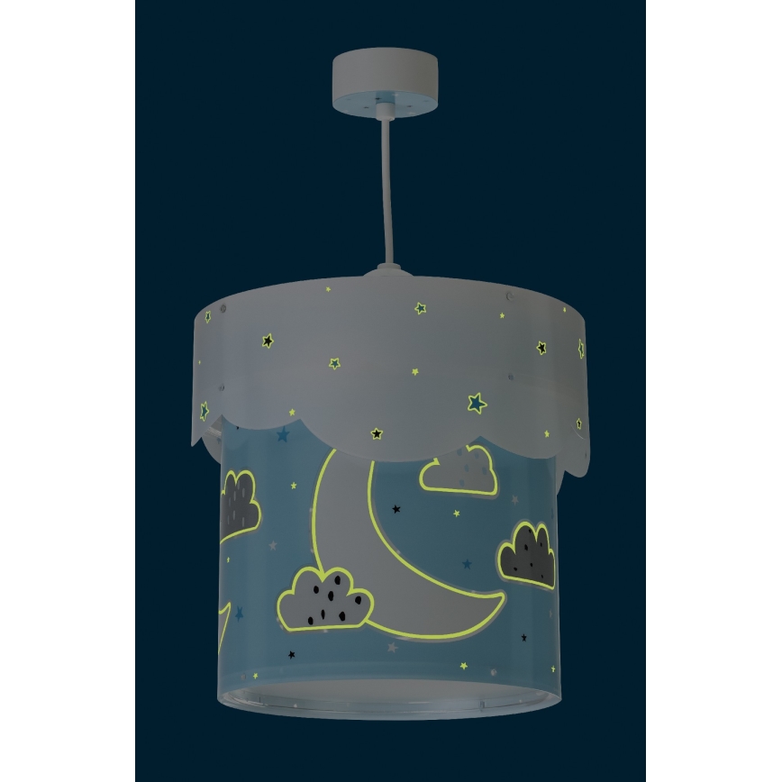 Dalber 61232T - Lámpara colgante infantil MOON 1xE27/60W/230V