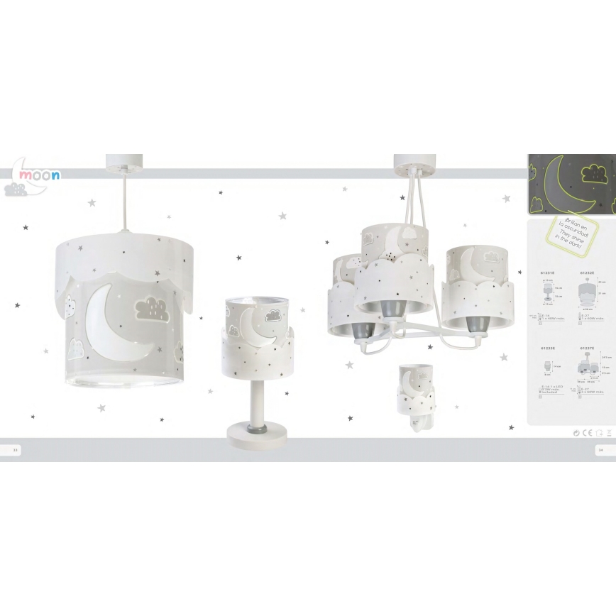 Dalber 61235E - LED Lámpara con enchufe MOON 1xE14/0,5W/230V