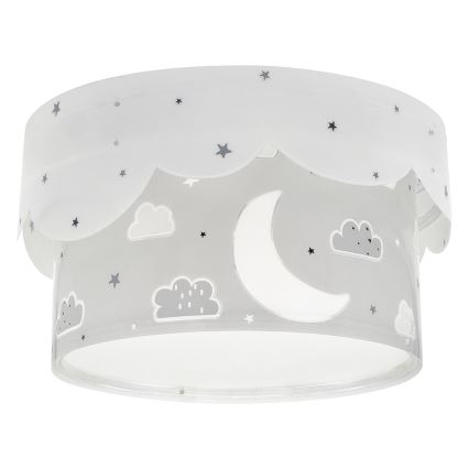 Dalber 61236E - Plafón infantil MOON 2xE27/60W/230V gris