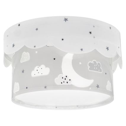 Dalber 61236E - Plafón infantil MOON 2xE27/60W/230V gris