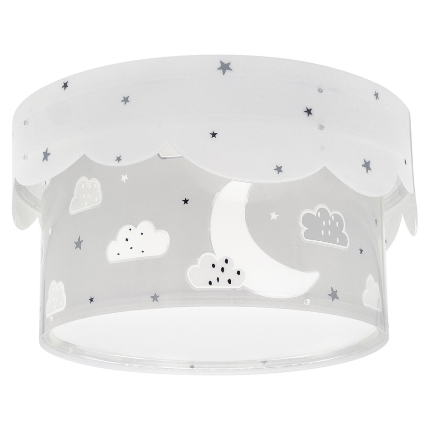 Dalber 61236E - Plafón infantil MOON 2xE27/60W/230V gris