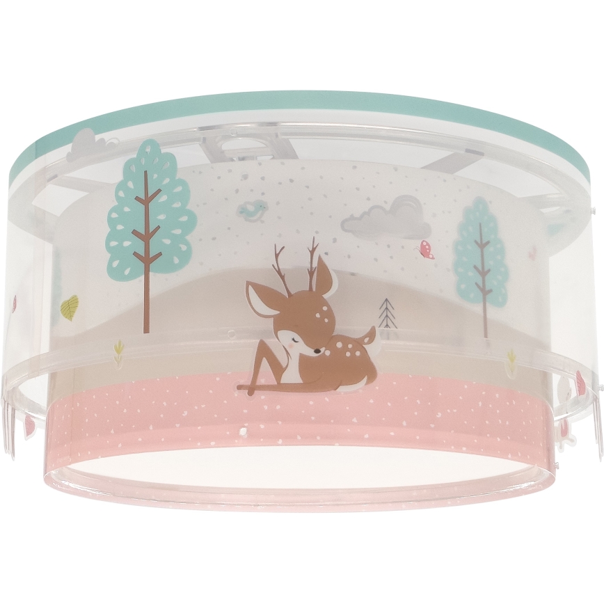 Dalber 61276 - Plafón infantil LOVING DEER 2xE27/15W/230V
