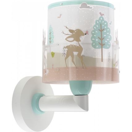 Dalber 61279 - Aplique infantil LOVING DEER 1xE27/60W/230V