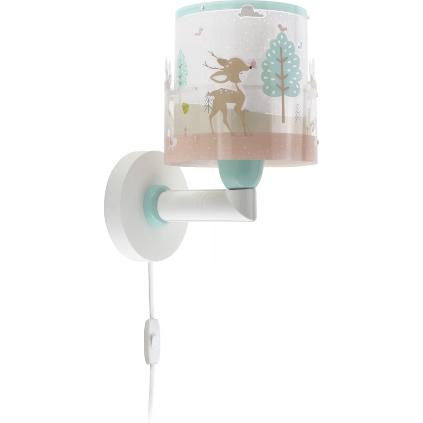 Dalber 61279 - Aplique infantil LOVING DEER 1xE27/60W/230V
