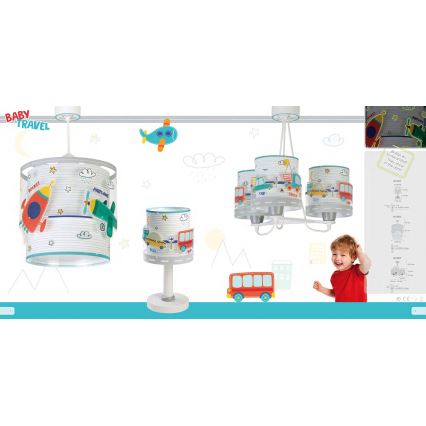 Dalber 61682 - Lámpara colgante infantil BABY TRAVEL 1xE27/60W/230V