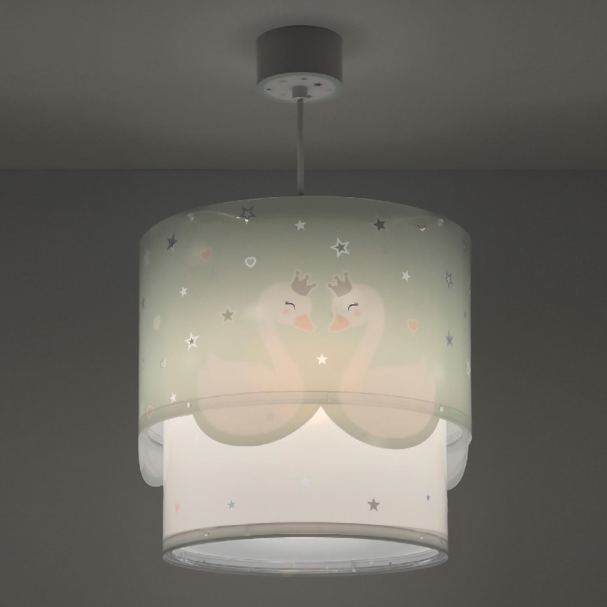Dalber 61712H - Lámpara colgante infantil SWEET LOVE 1xE27/60W/230V verde
