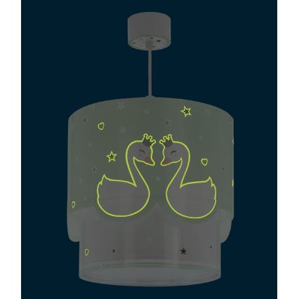 Dalber 61712H - Lámpara colgante infantil SWEET LOVE 1xE27/60W/230V verde