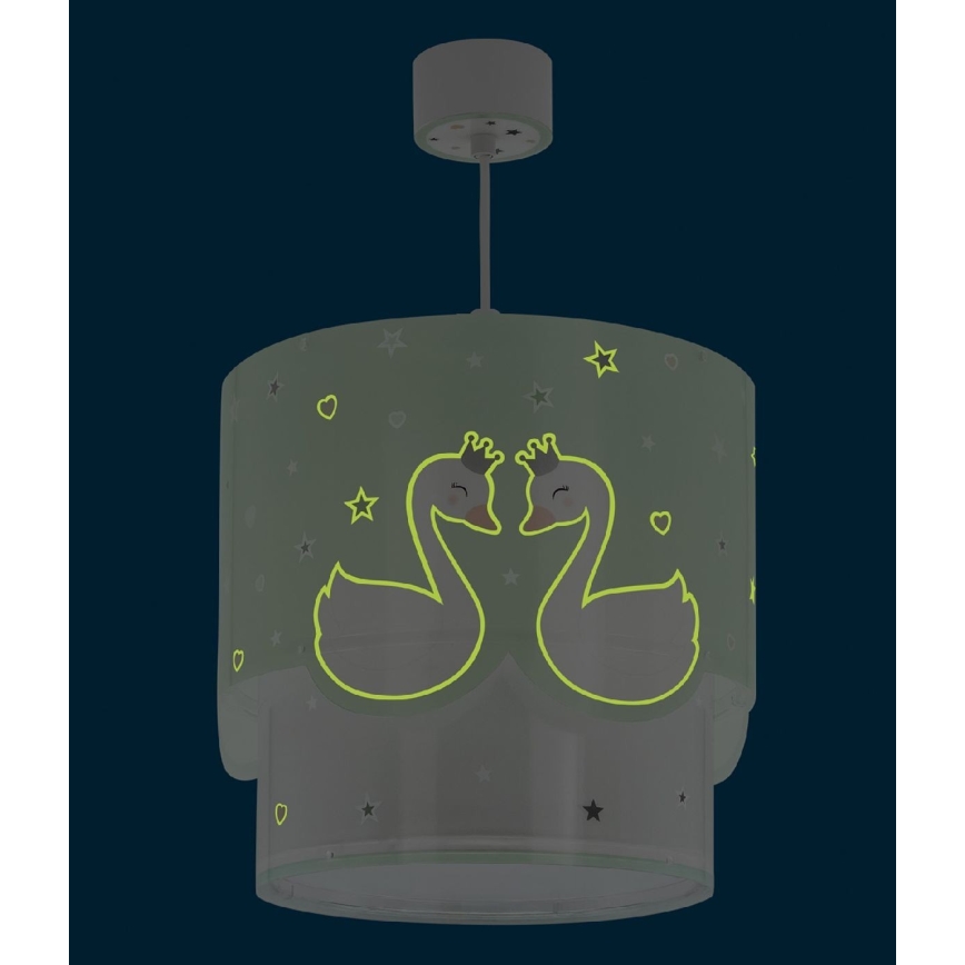 Dalber 61712H - Lámpara colgante infantil SWEET LOVE 1xE27/60W/230V verde