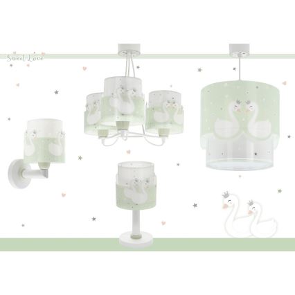 Dalber 61712H - Lámpara colgante infantil SWEET LOVE 1xE27/60W/230V verde