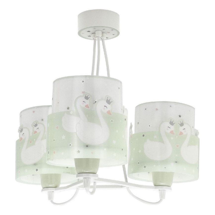 Dalber 61717H - Lámpara colgante infantil SWEET LOVE 3xE27/60W/230V verde