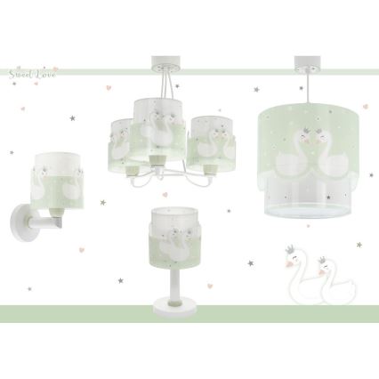 Dalber 61717H - Lámpara colgante infantil SWEET LOVE 3xE27/60W/230V verde
