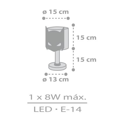 Dalber 61801 - Lámpara infantil DARK HERO 1xE14/8W/230V