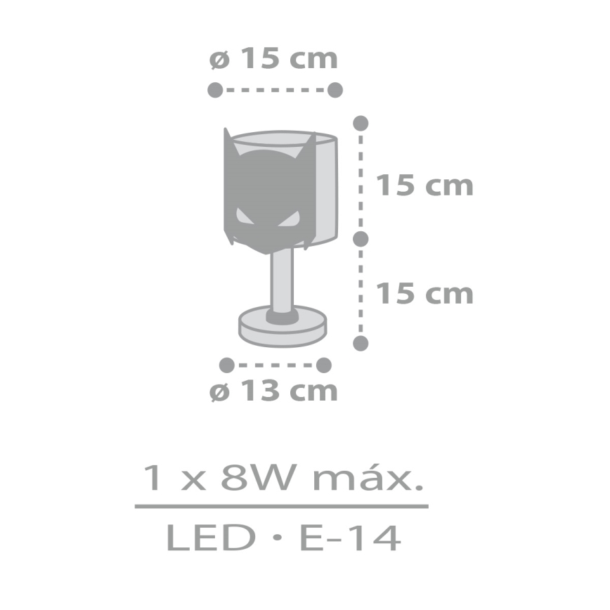 Dalber 61801 - Lámpara infantil DARK HERO 1xE14/8W/230V
