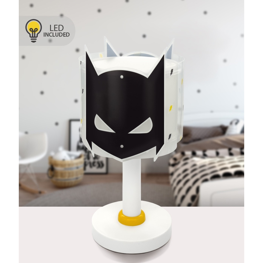 Dalber 61801N - Lámpara infantil LED DARK HERO 1xG4/4W/230V blanca/negra