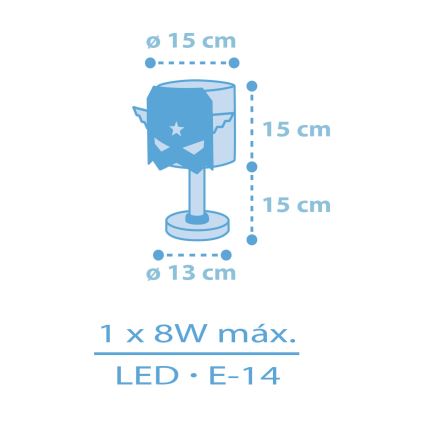 Dalber 61811 - Lámpara infantil AZUL HERO 1xE14/8W/230V