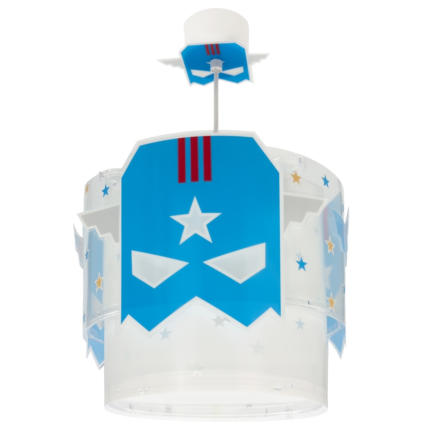 Dalber 61812 - Lámpara colgante infantil AZUL HERO 1xE27/15W/230V