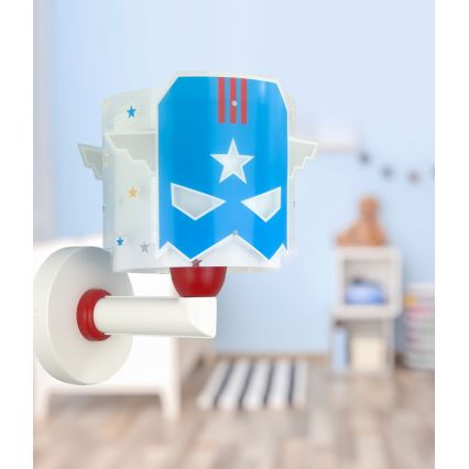 Dalber 61819 - Aplique infantil AZUL HERO 1xE27/15W/230V