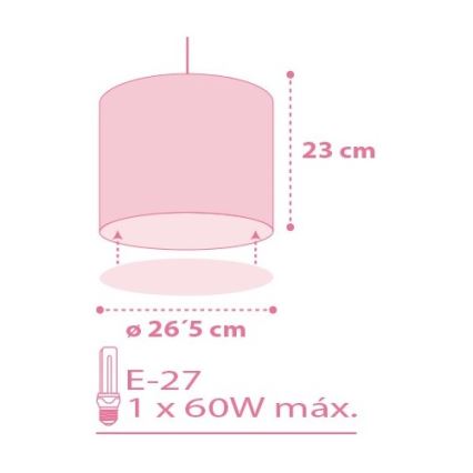 Dalber 62002S - Lámpara colgante infantil COLORS 1xE27/60W/230V