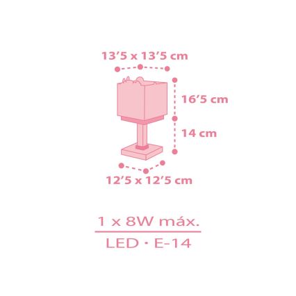 Dalber 63111S - Lámpara infantil JUNGLE 1xE14/8W/230V rosa