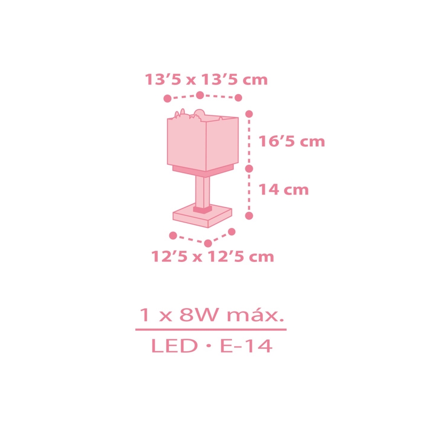 Dalber 63111S - Lámpara infantil JUNGLE 1xE14/8W/230V rosa