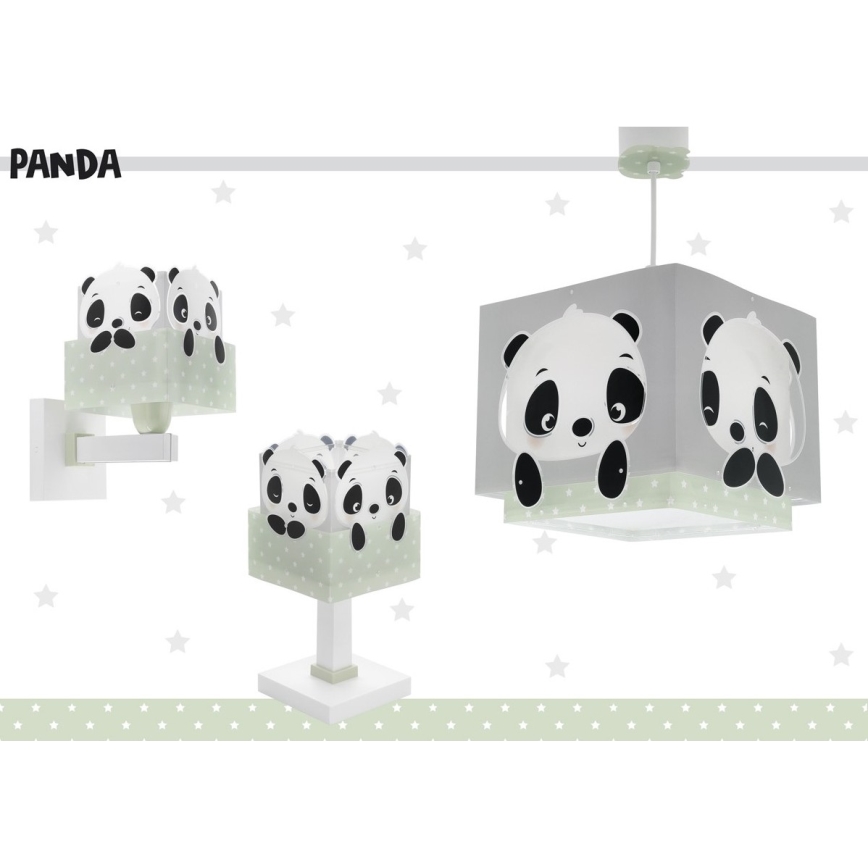 Dalber 63161H - Lámpara infantil PANDA 1xE14/40W/230V verde