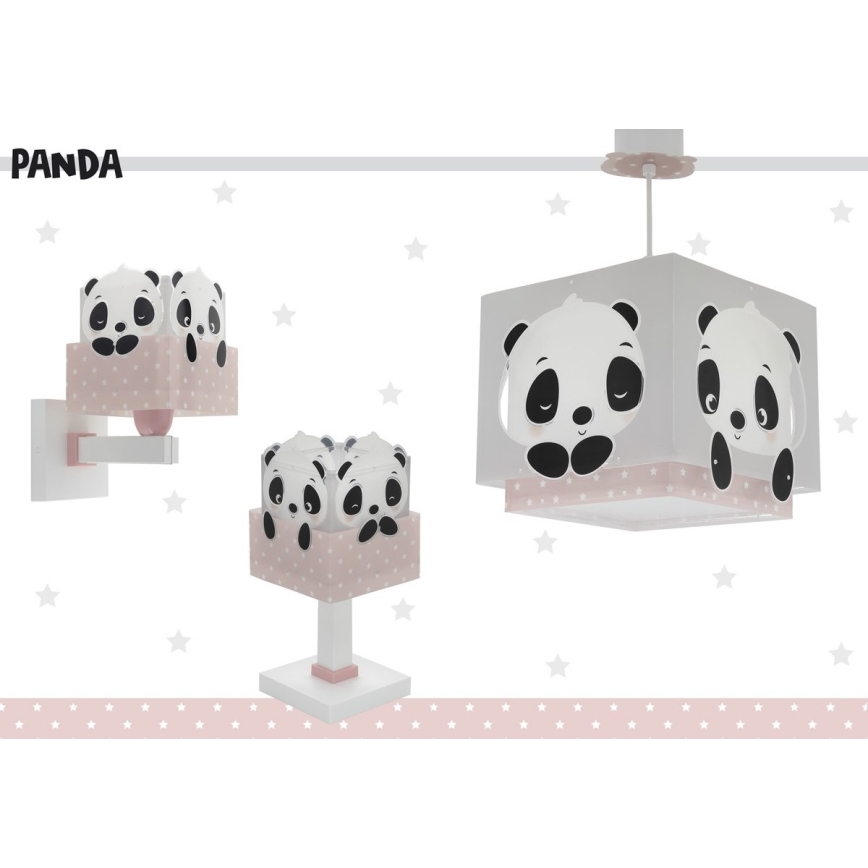 Dalber 63161S - Lámpara infantil PANDA 1xE14/40W/230V rosa