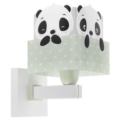 Dalber 63169H - Aplique infantil PANDA 1xE27/60W/230V verde