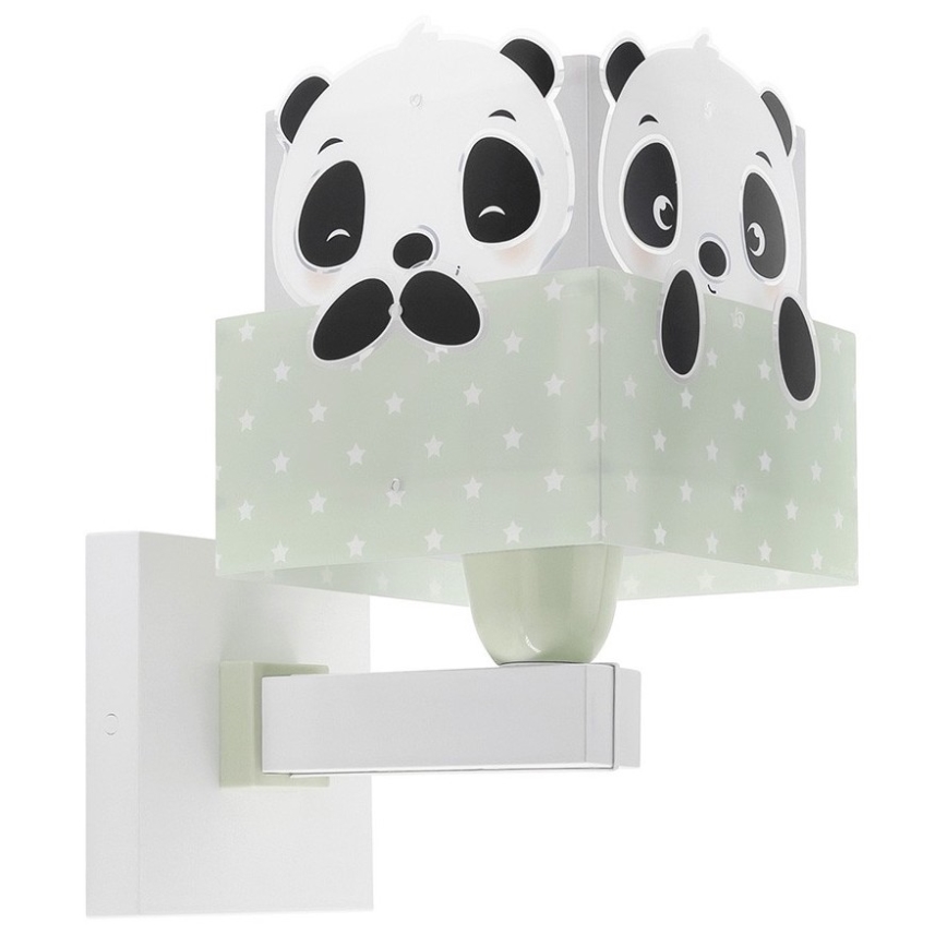 Dalber 63169H - Aplique infantil PANDA 1xE27/60W/230V verde