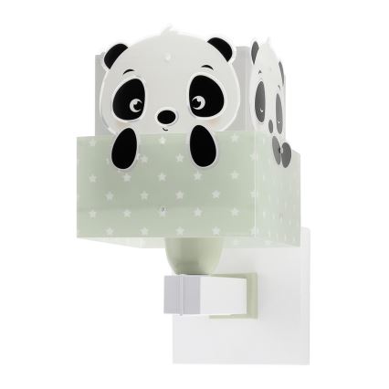 Dalber 63169H - Aplique infantil PANDA 1xE27/60W/230V verde
