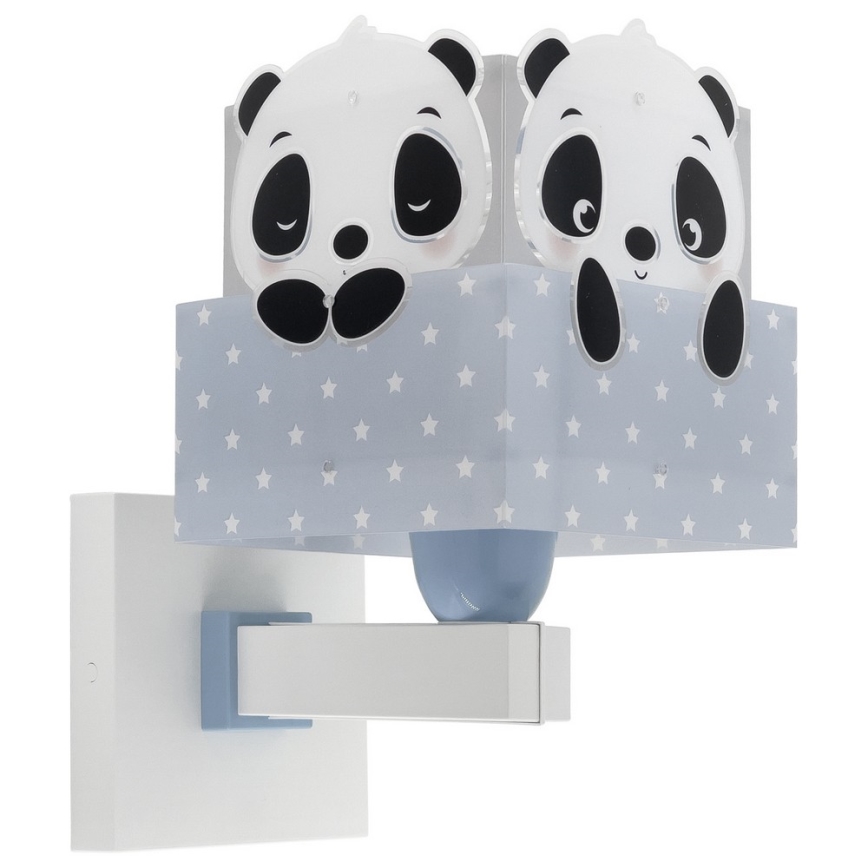 Dalber 63169T - Aplique infantil PANDA 1xE27/60W/230V azul