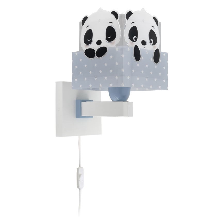 Dalber 63169T - Aplique infantil PANDA 1xE27/60W/230V azul