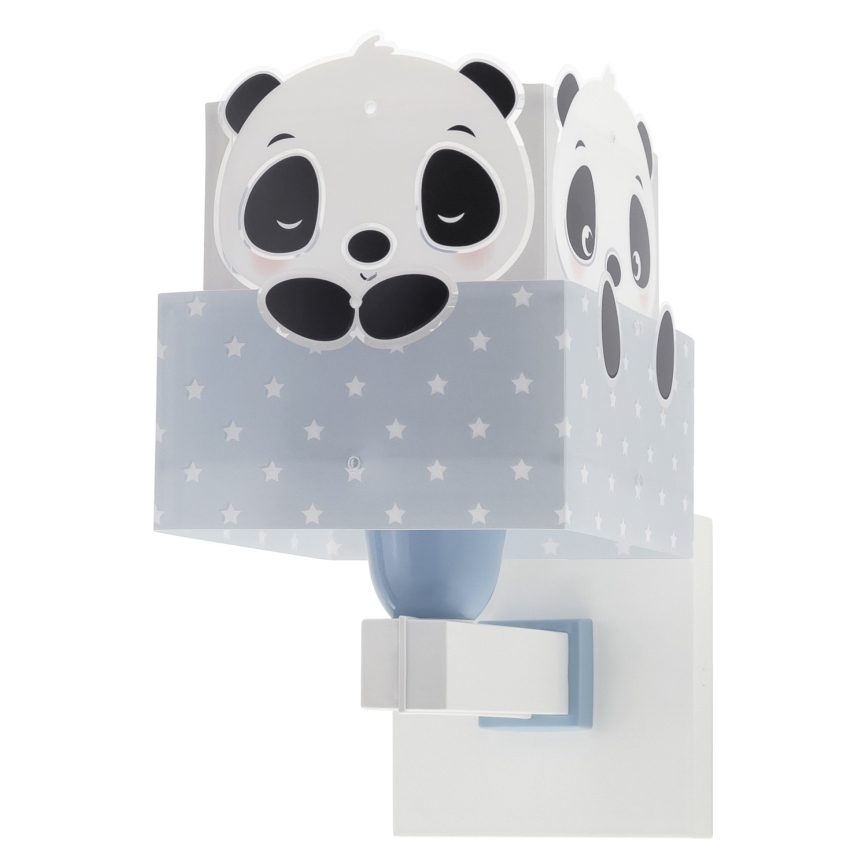 Dalber 63169T - Aplique infantil PANDA 1xE27/60W/230V azul