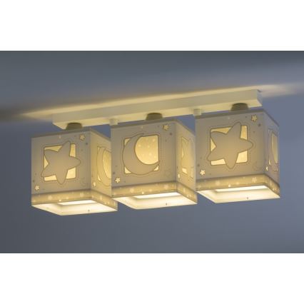 Dalber 63233NE - Plafón infantil MOONLIGHT 3xE27/60W/230V